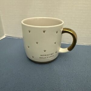 Hearth & Hand w/Magnolia Morning Beautiful Gold Star & Handle Stoneware Mug